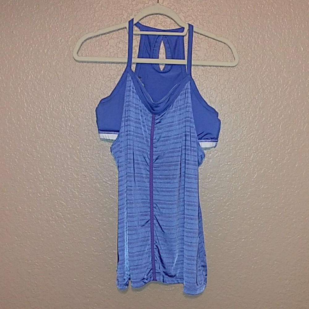 Athleta striped workout top